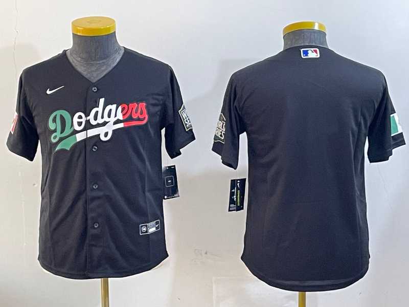 Youth Los Angeles Dodgers Blank Black Mexico 2020 World Series Cool Base Nike Jersey->boston celtics->NBA Jersey